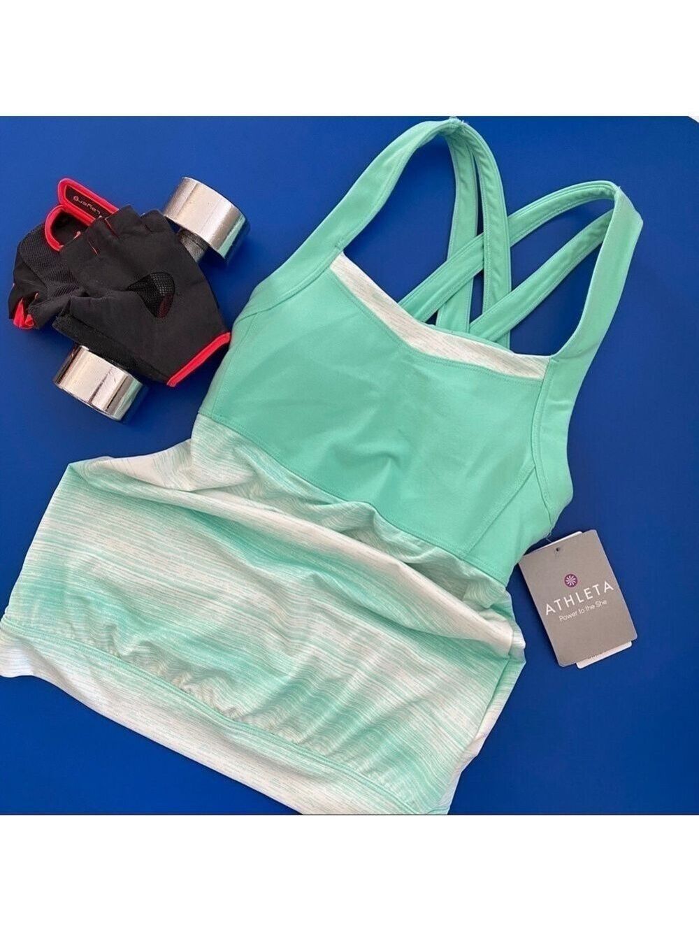 Athleta Stride Crunch and Punch Tank Top XXS Built In Bra NWT